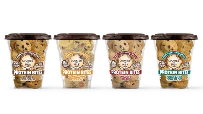 Cookies-n-Milk Protein Bites Cup Lineup