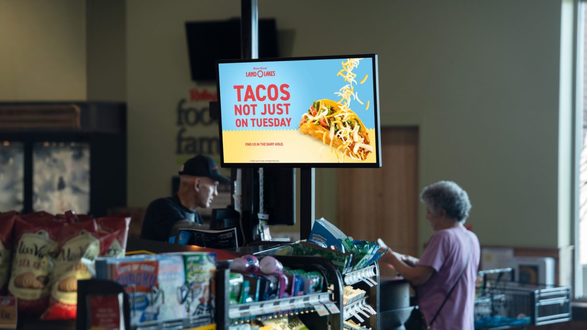 TV Display at a grocery store
