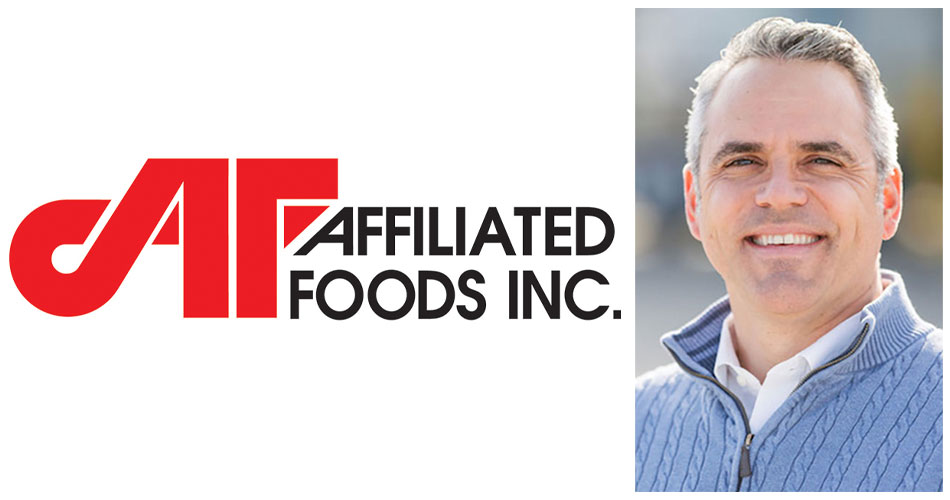 Affiliated Foods logo with adjacent headshot of Nick Carlino