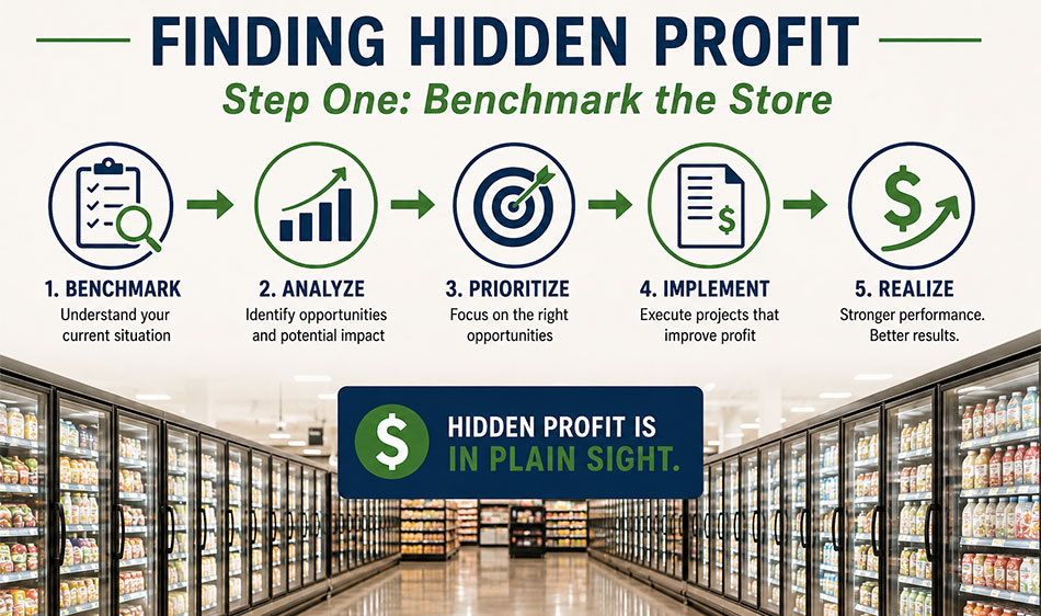 graphic illustrating ways to find hidden profit in grocery store