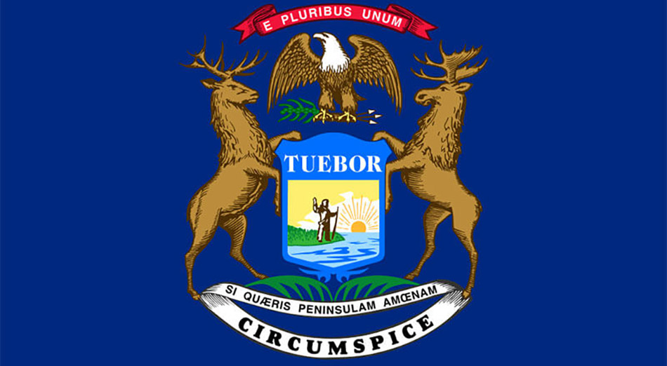 image of Michigan state flag
