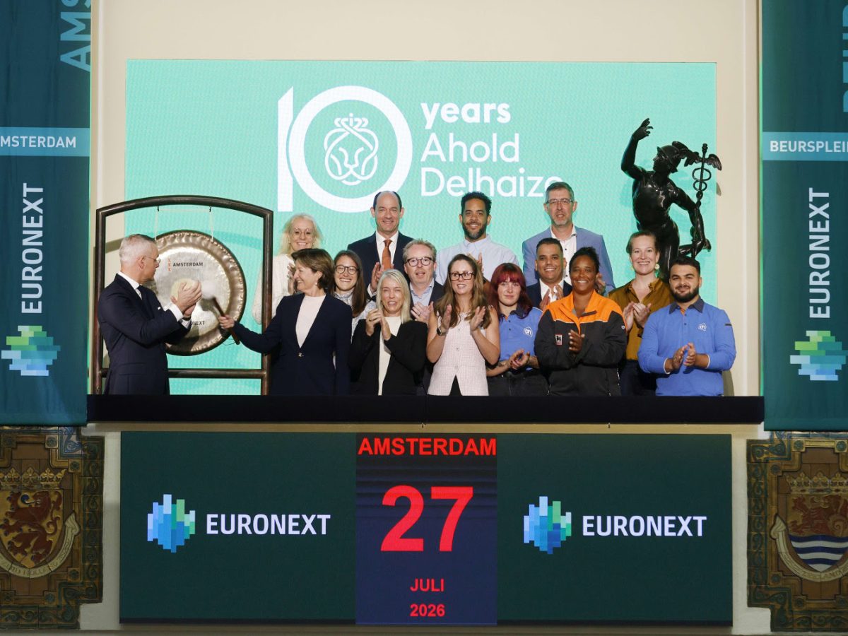 Ahold Delhaize Marks 10 Years With Euronext Gong Ceremony