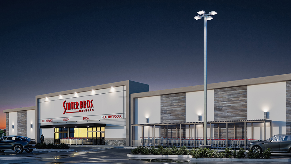 rendering of remodeled Stater Bros. Market in Paramount, California