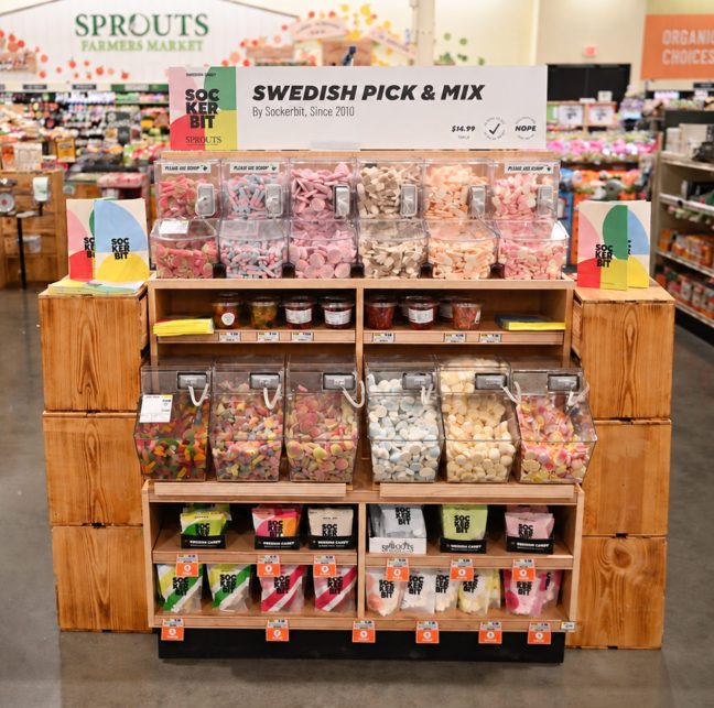 Sockerbit product display at Sprouts