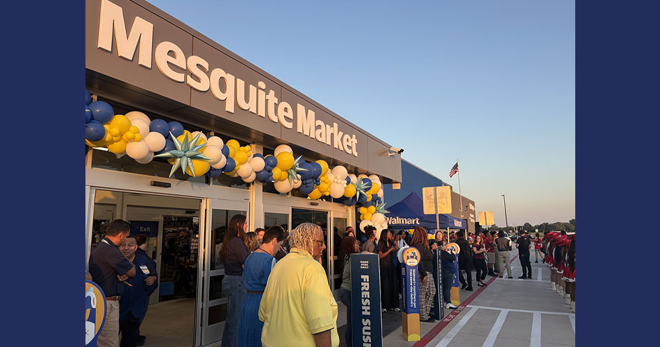 photo of exterior of new Walmart market in Mesquite, Texas