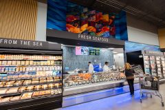 meat and seafood departments in grocery store