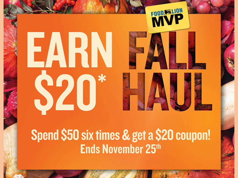 Food Lion’s MVP Fall Haul Offers $20 In Savings Through Nov. 25