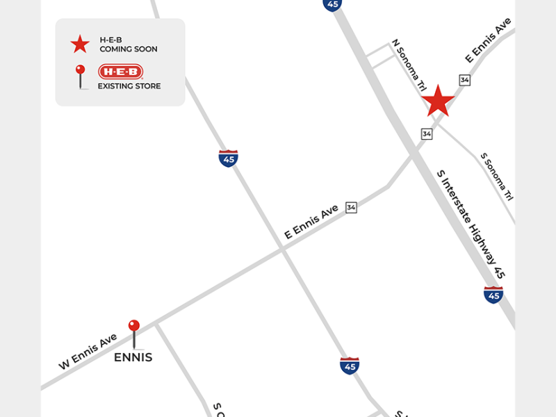 H-E-B Reveals Plans For Larger Store In Ennis, Texas