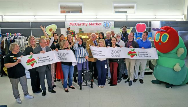 banner cutting school pantry
