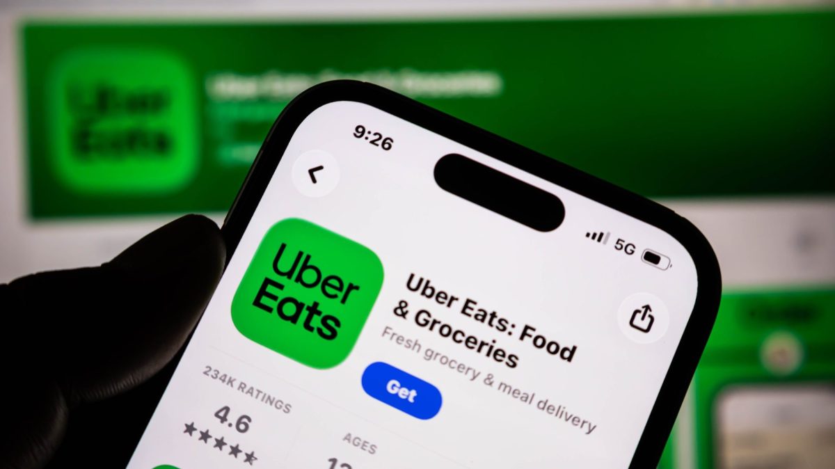 uber eats app on phone