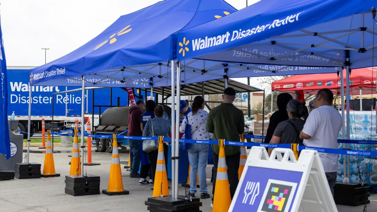 Walmart disaster relief tents